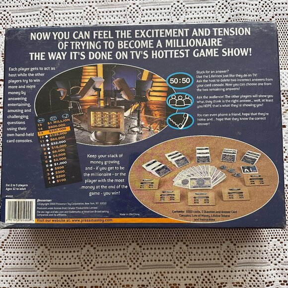BOARD GAME "WHO WANTS BE A MILLIONARE" BASED ON TV GAME SHOW. 2-5 PLAYERS - Picture 2 of 6